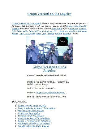 Grupo Versatil En Los Angeles