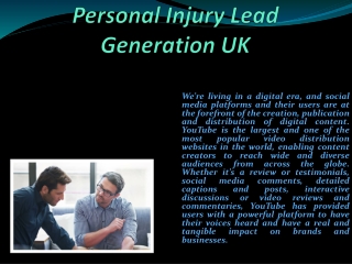 Personal Injury Lead Generation UK