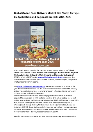Global Online Food Delivery Market Size Study