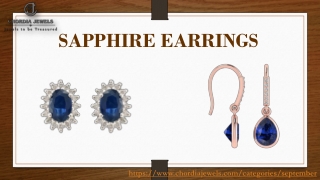 Buy Sapphire Earrings Online at Chordia Jewels