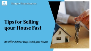 Tips for Selling your House Fast | Simple Homebuyers