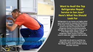 Want to Avail the Top Refrigerator Repair Service in San Jose- Here’s What You Should Look For