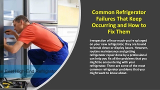 Common Refrigerator Failures That Keep Occurring and How to Fix Them