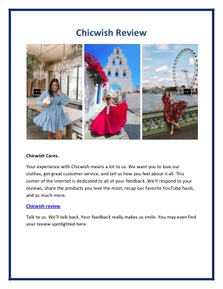 Chicwish Review