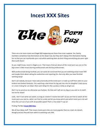 Incest XXX Sites