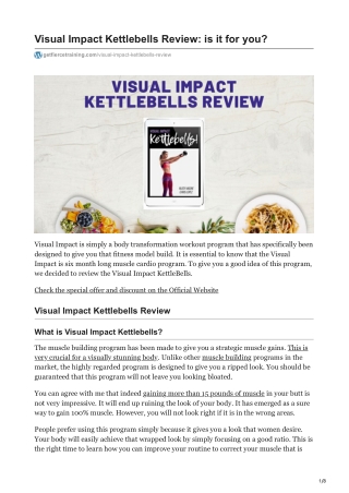 Visual Impact Kettlebells Review