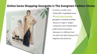 Georgette is the evergreen fashion choice for women