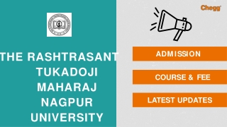 The Rashtrasant Tukadoji Maharaj Nagpur University – [RTMNU], Nagpur