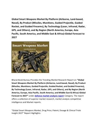 Global Smart Weapons Market By Platform and Forecast to 2027