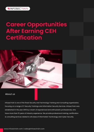 Career opportunities after earning CEH certification