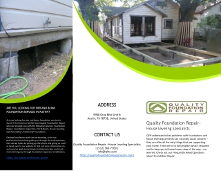 ARE YOU LOOKING FOR PIER AND BEAM FOUNDATION SERVICES IN AUSTIN - QUALITY FOUNDATION REPAIR
