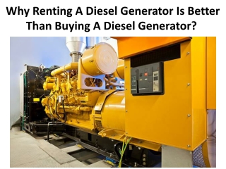 The Benefits and Drawbacks of Purchasing a Generator