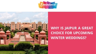 Why is Jaipur a Great Choice for Upcoming Winter Weddings?