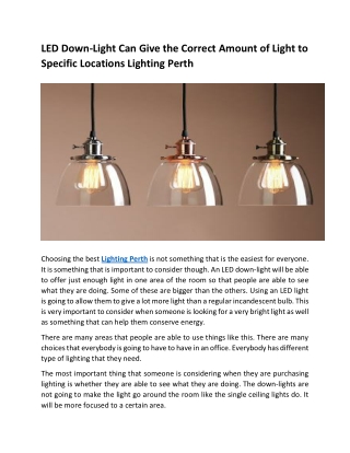 lighting perth