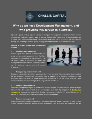 Development Management Service in Australia