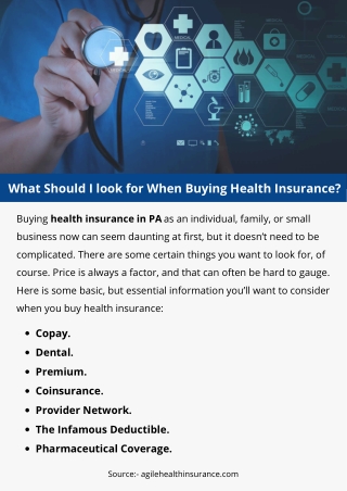 What Should I look for When Buying Health Insurance?