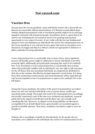 vaccine-free