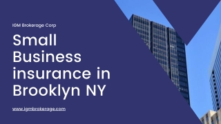 Small Business Insurance in Brooklyn NY - IGM Brokerage Corp