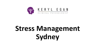 Stress Management Sydney