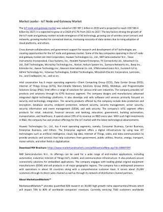 IoT Node and Gateway Market