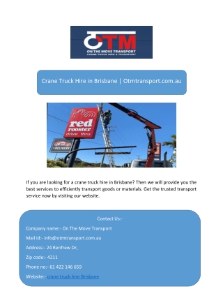 Crane Truck Hire in Brisbane  Otmtransport.com.au-converted