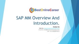 SAP Material Management Course| SAP MM Module Training| SAP MM Module PPT