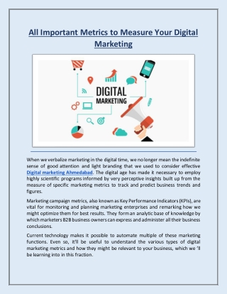 All Important Metrics to Measure Your Digital Marketing