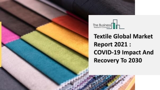 Global Textile Market Competitive Strategies And Forecasts To 2030
