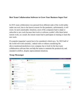 Best Team Collaboration Software to Grow Your Business Super Fast