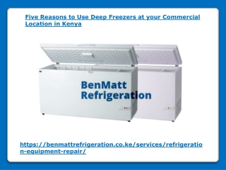 Five Reasons to Use Deep Freezers at your Commercial Location in Kenya