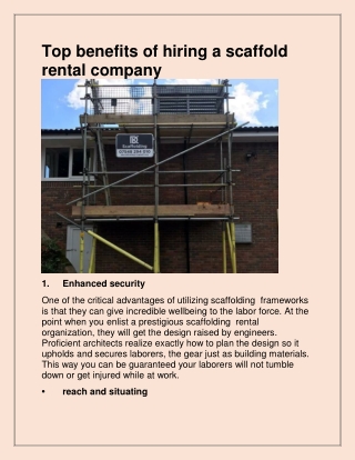 Get the best Scaffold Rentals in Northfleet