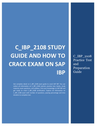 C_IBP_2108 Study Guide and How to Crack Exam on SAP IBP