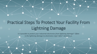 Practical Steps To Protect Your Facility From Lightning Damage