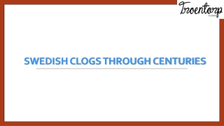Swedish clogs through centuries
