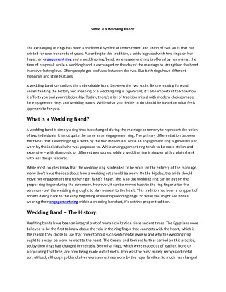 What is a Wedding Band