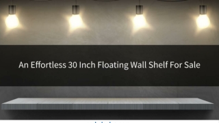 An Effortless 30 Inch Floating Wall Shelf For Sale