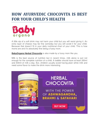 HOW AYURVEDIC CHOCOVITA IS BEST FOR YOUR CHILD’S HEALTH
