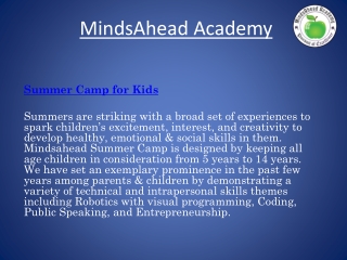 online summer camp