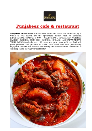 Punjabeez cafe & restaurant Hendra, QLD – 5% off