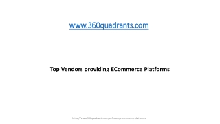 Top Vendors providing ECommerce Platforms