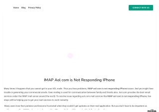 IMAP aol com is not responding iPhone