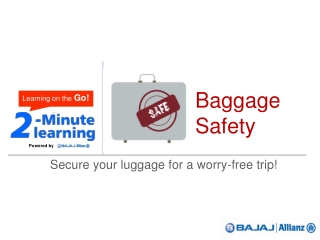 Baggage Safety - online travel insurance