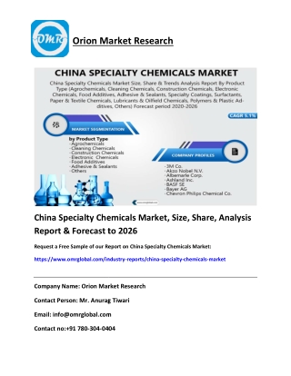 China Specialty Chemicals Market