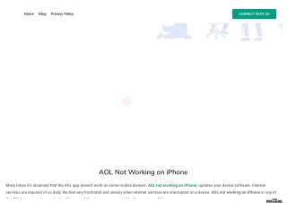Aol Not Working on iphone