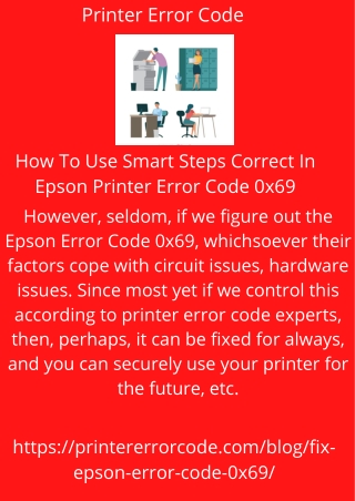 How To Use Smart Steps Correct In Epson Printer Error Code 0x69