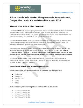 Silicon Nitride Balls Market