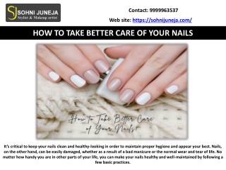 HOW TO TAKE BETTER CARE OF YOUR NAILS