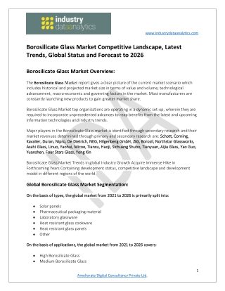 Borosilicate Glass Market