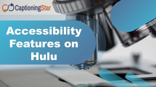 Accessibility features on Hulu