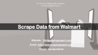Scrape Data from Walmart